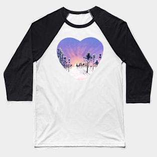 Pink scenery Baseball T-Shirt